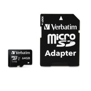 Verbatim Card de Memorie MicroSDXC 64GB cu Adaptor
