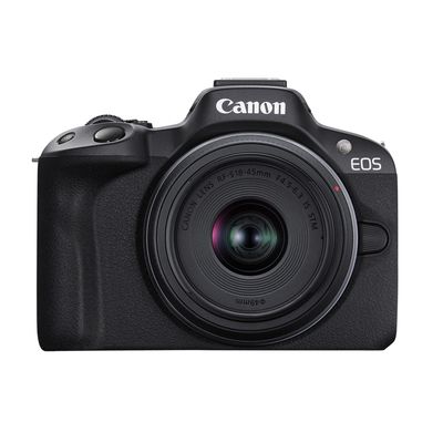 Canon EOS R50 Aparat Foto Mirrorless Kit cu Obiectiv RF-S 18-45mm F4.5-6.3 IS STM Negru