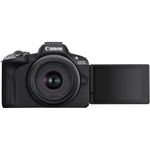 CanonEOSR50AparatFotoMirrorlessKitcuObiectivRFS1845mmF4563ISSTMNegru