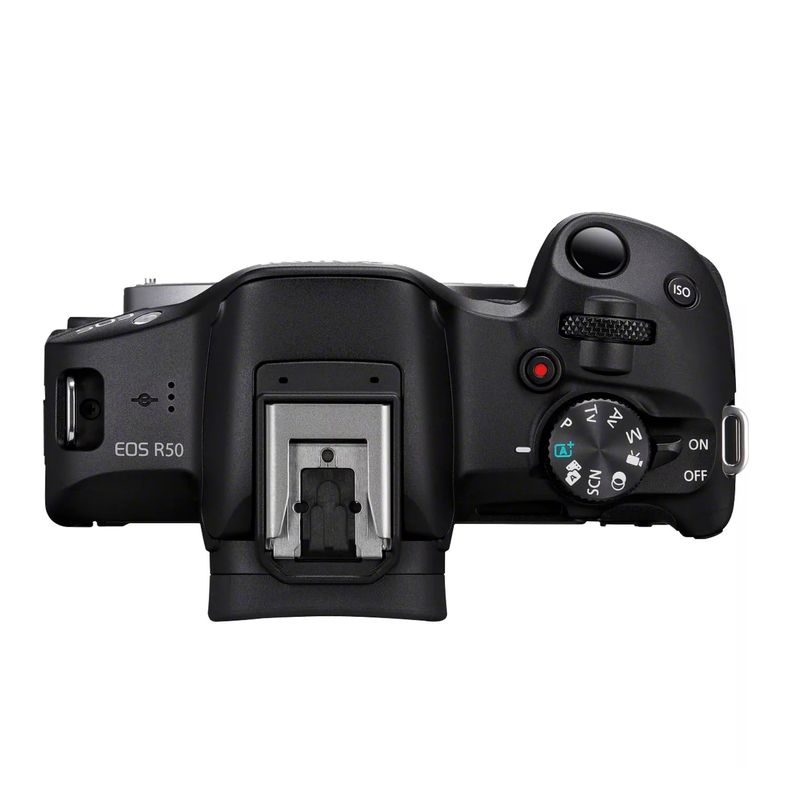 CanonEOSR50AparatFotoMirrorlessKitCreatorcuObiectivRFS1845mmF4563ISSTMNegru