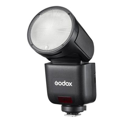 Godox V1 Mid O Blit TTL cu Cap Rotund si Ecran Tactil pentru OM Systems si Panasonic
