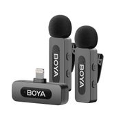 Resigilat: BY-V2 V2.0 Sistem Microfon Wireless 2TX + 1RX Lightning - RS125087635-1