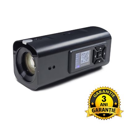 Telycam Vision+ 4KZ Camera Web Compacta HDMI NDI 4K Zoom Optic 20x Auto-Framing Negru