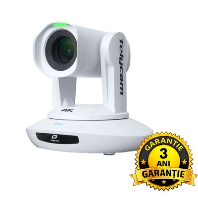 Telycam Vision+ Camera PTZ 4K HDMI NDI USB Zoom Optic 20x Auto-Tracking Alb