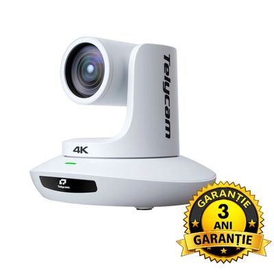 Telycam Vision+ Camera PTZ 4K HDMI NDI USB Zoom Optic 12x Auto-Tracking Alb