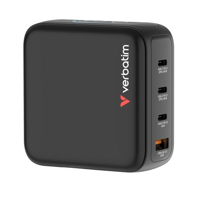 Verbatim Incarcator Mini GaN 140W Display si 4 Porturi Negru