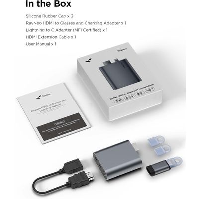 RayNeo Adaptor HDMI la USB-C pentru Incarcarea Ochelarilor AR