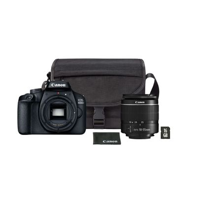 Resigilat: Canon EOS 4000D Kit EF-S 18- 55mm f/3.5-5.6 III + Geanta SB130 + Card 16GB - RS125047870-2