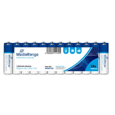 MediaRange Premium 24 x Baterii Acaline AA/LR6/1.5V