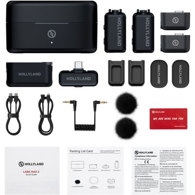 Hollyland LARK MAX 2 Combo Microfon Wireless 2RX + 2TX Space Gray