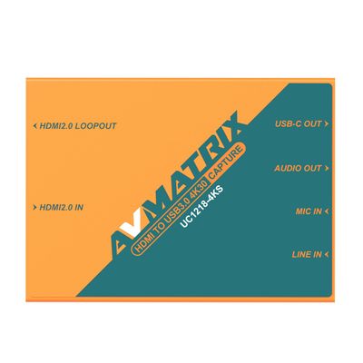 AVMATRIX UC1218-4K S HDMI TO USB3.0 4K30 Capture Box