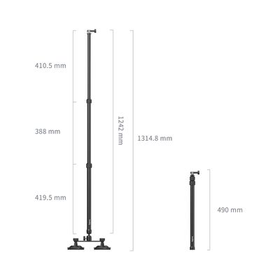 SmallRig 5843 Kit Suport cu Ventuza Auto pentru Camere de Actiune
