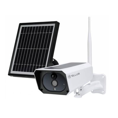 Resigilat: Tellur Smart Camera WIFi Solara 1080P, PIR, Alb - RS125061339-1