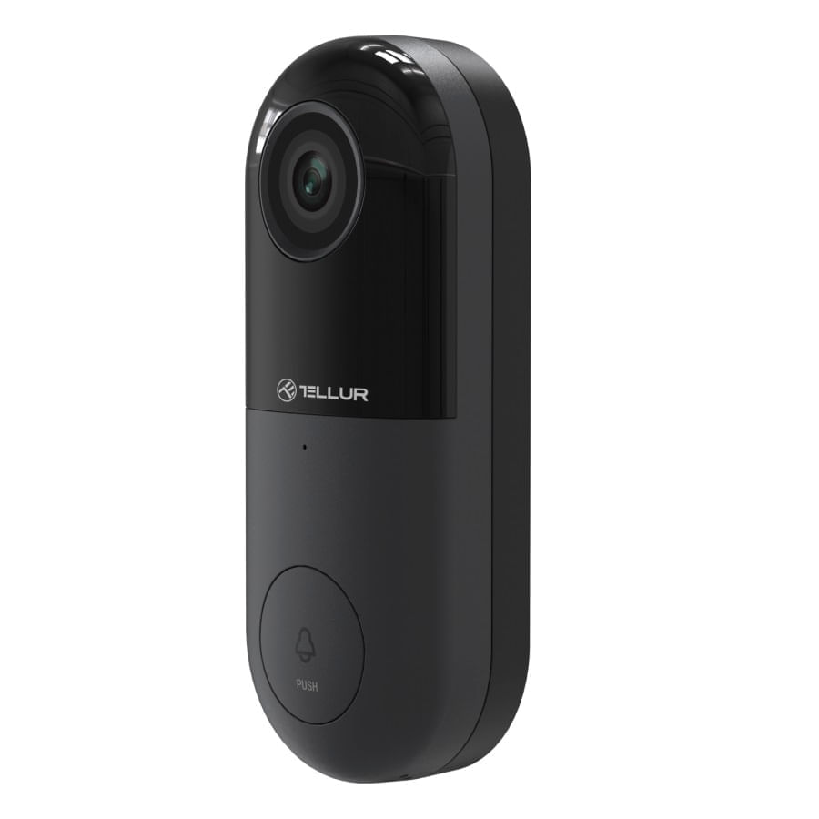 camera video marsarier Resigilat: Tellur Smart Video Interfon WiFi 1080P, PIR, Wired, Black - RS125061340-1