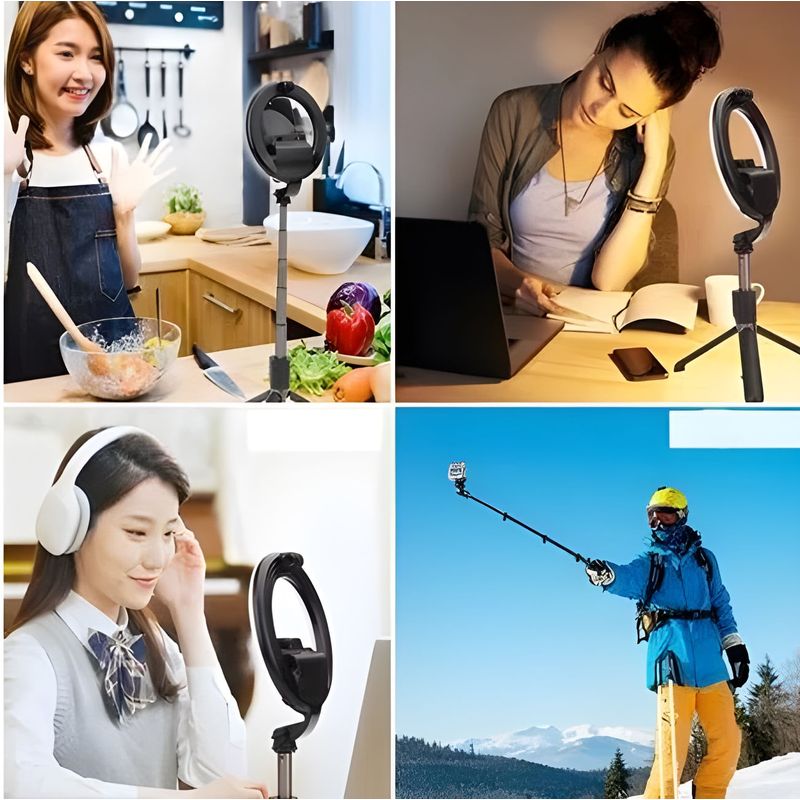 KathayLampaLedBicolorCircularacuTelecomandasiMinitrepiedExtensibil70cm