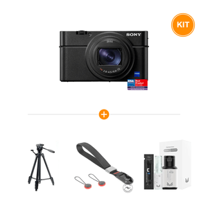 [Pachet] Sony RX100 Mark VII Aparat Foto 20.2 MP UHD 4K HDR Negru + Fancier Nest NT550 Trepied + Peak Design Curea de Mana + Vsgo Kit Curatare Lentile
