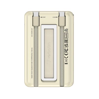 Verbatim Acumulator Extern 5000mAh Magnetic Wireless cu 2 Cabluri USB-C Auriu