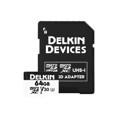 Delkin Trail Cam Hyperspeed Card de Memorie microSDXC 64GB V30 R100/W75