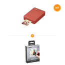 [Pachet] Canon Selphy Square QX20 Imprimanta Portabila Wi-Fi Rosu + Canon Set 20 Coli Hartie Foto Selphy XS-20L