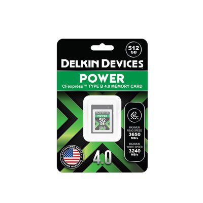 Delkin Devices Power 4.0 Card de Memorie CFexpress Tip B 512GB R3650/W3240