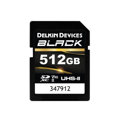 Delkin Black Card de Memorie SDXC 512GB UHS-II (V90) R300/W250
