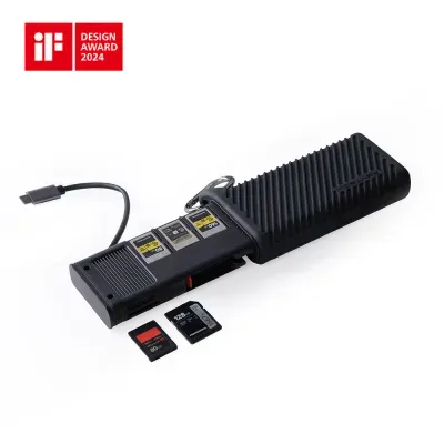 Pgytech CreateMate Carcasa cu Cititor de Carduri CFexpress Tip B si SD Negru