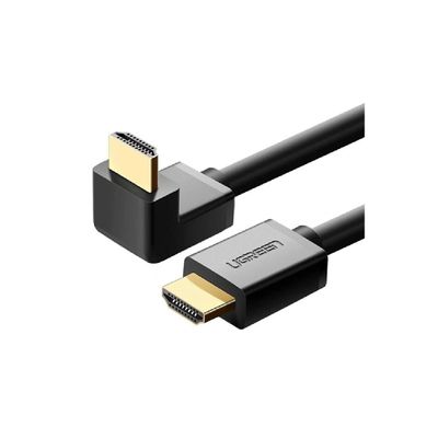 Ugreen HD103  Cablu Video HDMI Tata la HDMI Tata 4K la 30Hz Unghi 90 Drept 2m Negru