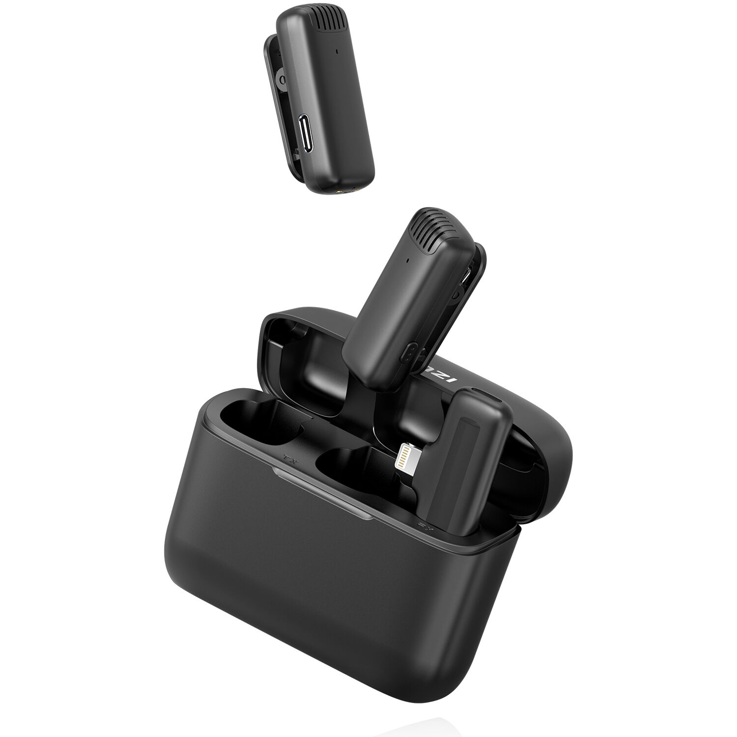microfoane Resigilat: Ulanzi J12 2885 Sistem Microfon Wireless 2TX+1RX iOS Negru - RS125078772-9