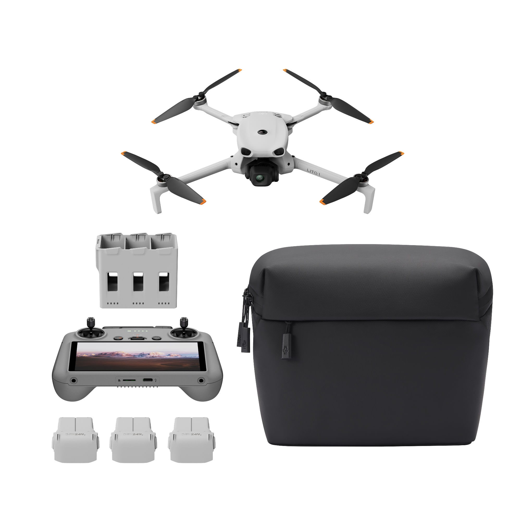 drona mini 2 DJI Lito X1 Drona 4K 48MP Fly More Combo cu Telecomanda RC 2