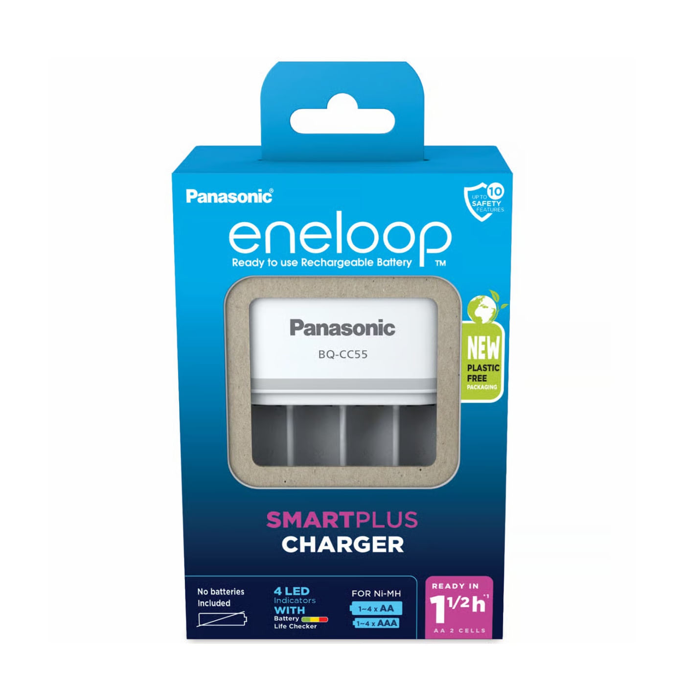 Panasonic Energy Panasonic Eneloop Incarcator Smart & Quick NEW ECO Plastic Free fara acumulatori