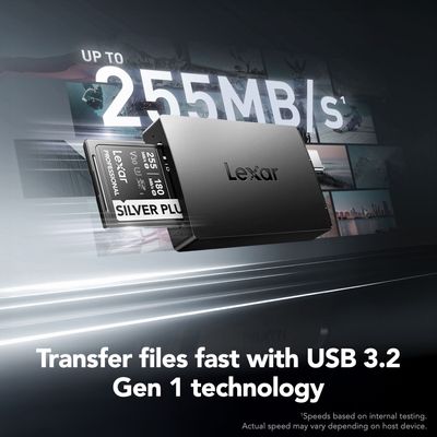 Lexar Cititor de Carduri microSD/SD Slot Dublu USB-A/C USB 3.1 Citire 255 MB/s