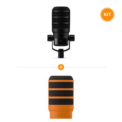 [Pachet] Microfon Rode Podmic USB + Rode WS14 Pop Filtru Portocaliu