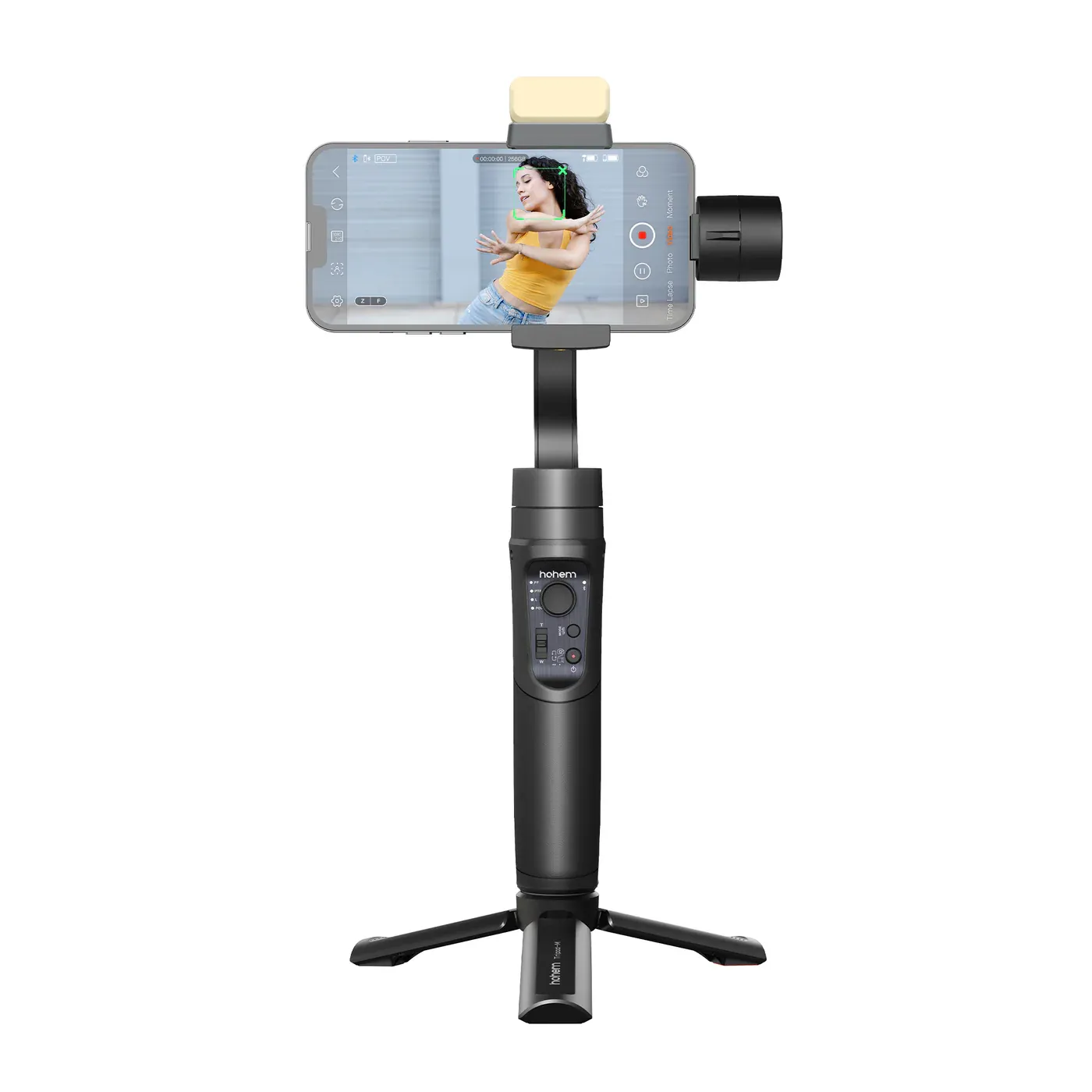 telefoane mobile Hohem iSteady Mobile+ Stabilizator Gimbal Kit cu Lumina Magnetica