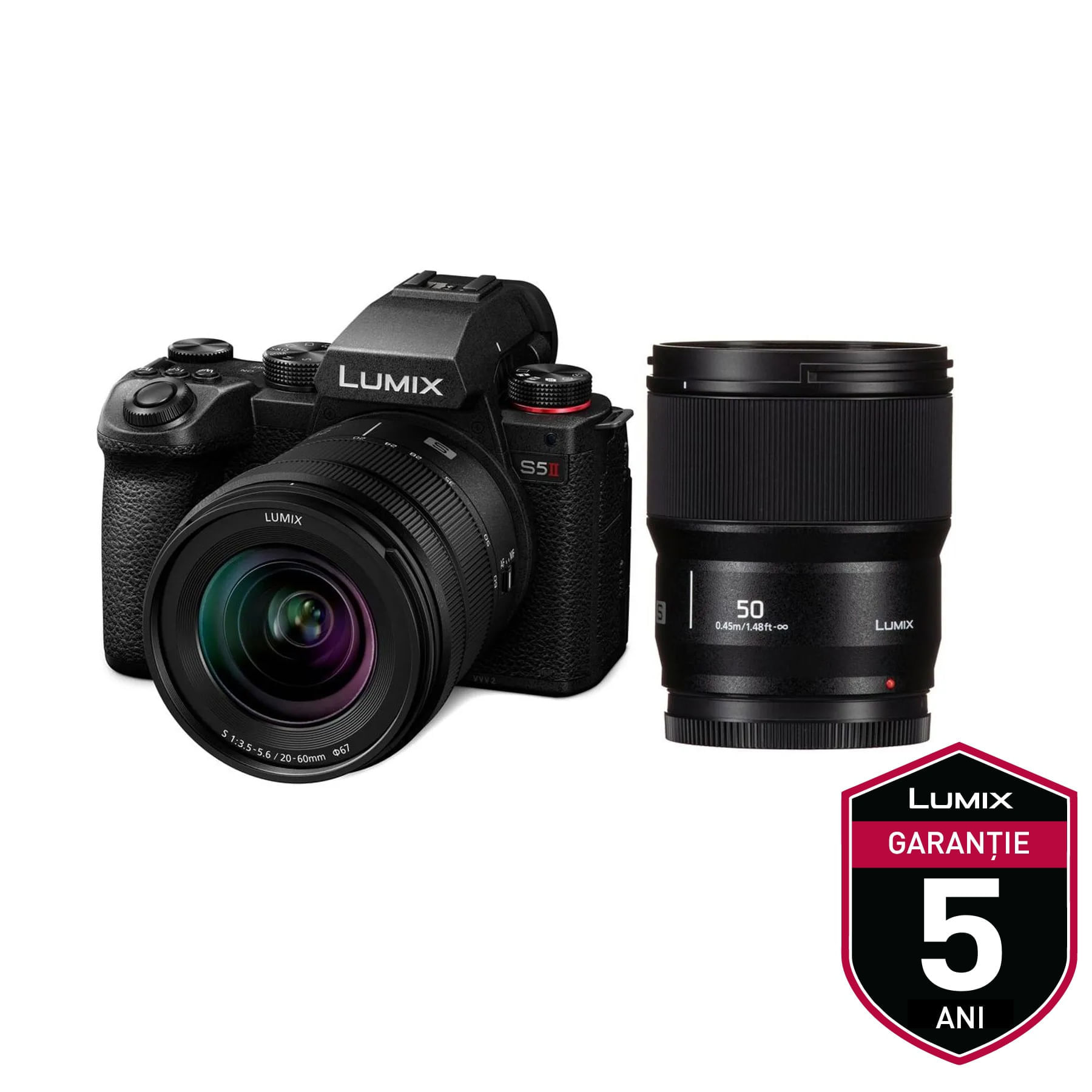 Cameras Resigilat: Panasonic LUMIX S5 II Aparat Foto Mirrorless Full Frame 24.2MP Dublu Kit cu S20-60mm + S50mm - RS125068738-2