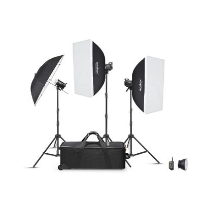 Godox MS200V-D Kit 3 Blituri Studio cu Accesorii