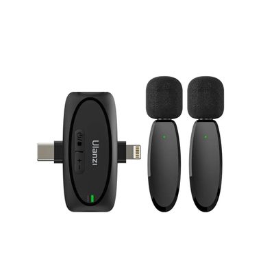 Resigilat: Ulanzi V6 3-in-1 Plug&Play Sistem Wireless cu Microfon Lavaliera pentru iPhone/Android/Tableta/Camera - RS125078768-4