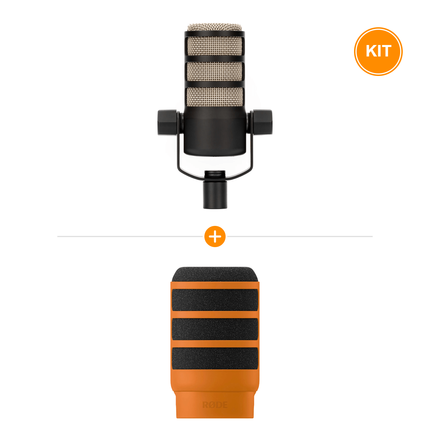 [Pachet] Rode PodMic XLR + Rode WS14 Pop Filtru Oranj