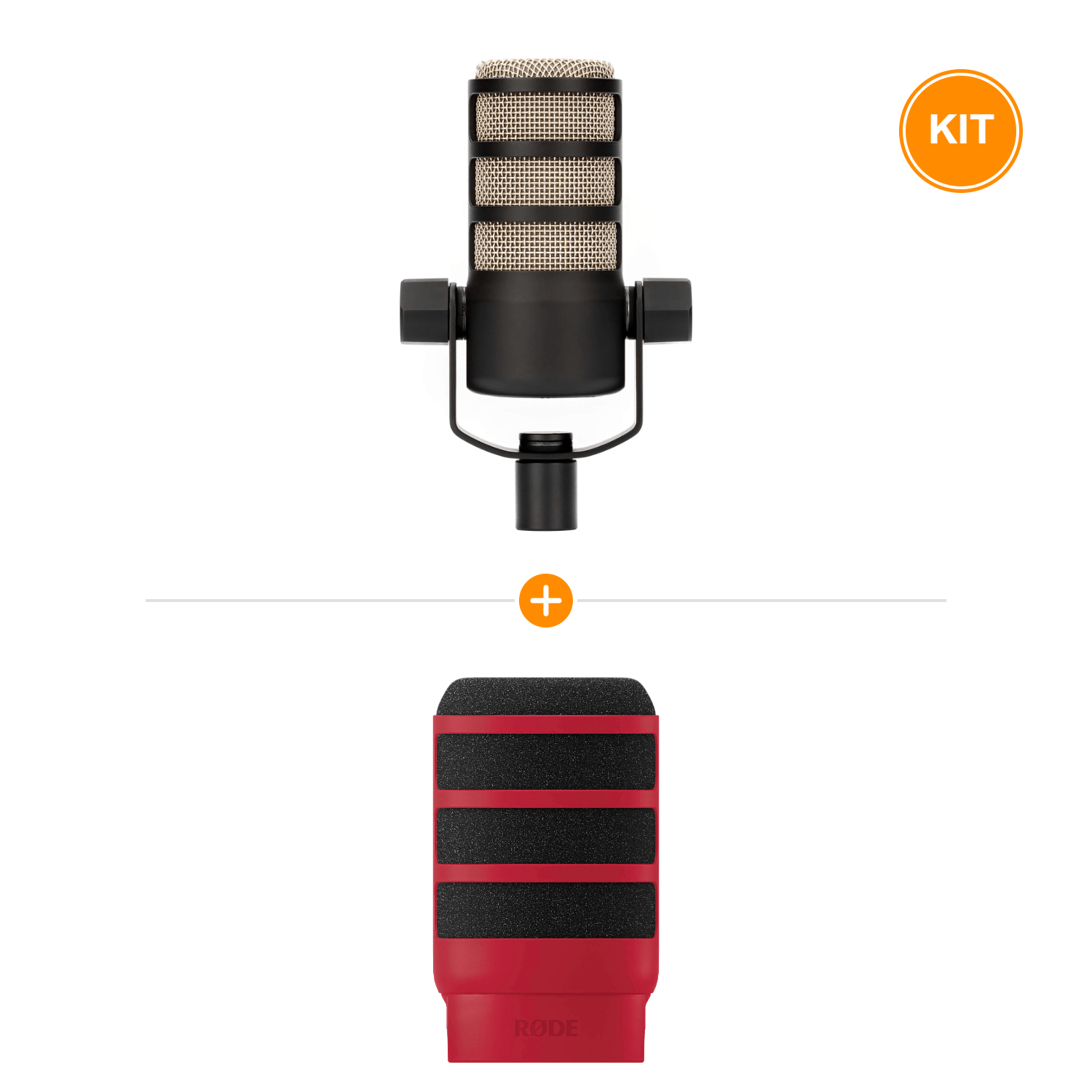 [Pachet] Rode PodMic XLR + Rode WS14 Pop Filtru Rosu