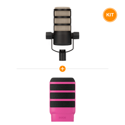[Pachet] Rode PodMic XLR + Rode WS14 Pop Filtru Roz