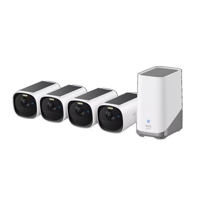 Anker eufyCam E40 Sistem Supraveghere Video Set Homebase 3 + 4 Camere Video Incarcare Solara Wireless
