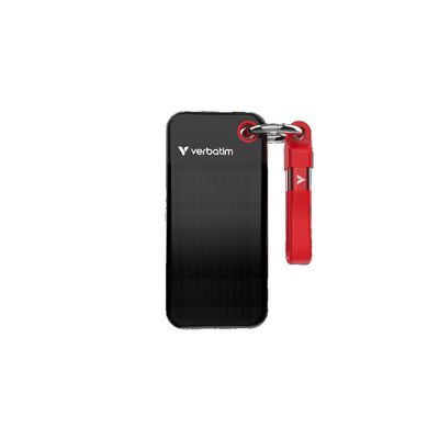 Verbatim Pocket SSD Extern 256GB USB 3.2 Gen 2 Tip C Negru/Rosu