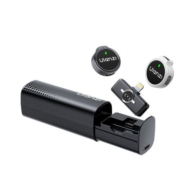Ulanzi A21 Microfon Wireless 2 TX Alb si Negru + RX Lightning