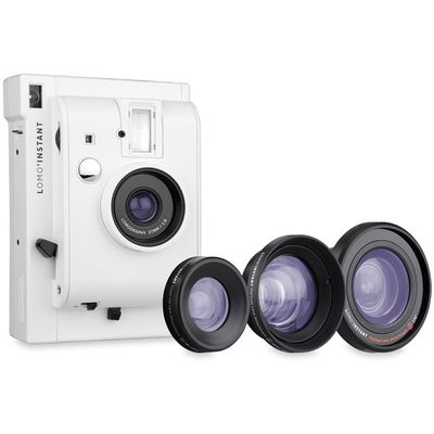 Lomography Lomo Instant Aparat Foto Instant cu 3 Obiective Alb