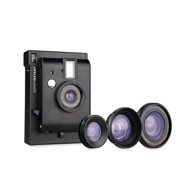 Lomography Lomo Instant Aparat Foto Instant cu 3 Obiective Negru