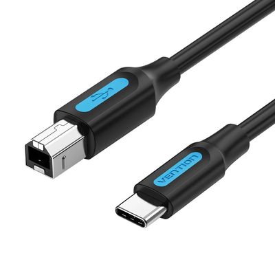 Vention Cablu pentru Imprimanta USB B (T) la USB-C (T) PVC 2m Negru