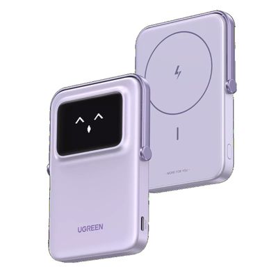 Ugreen Baterie Externa Wireless cu Display 5000mAh USB-C 20W 5V/3A Mov
