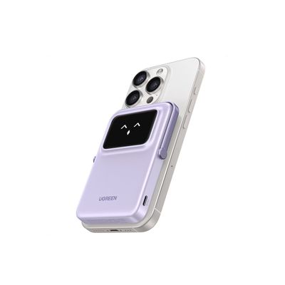 Ugreen Baterie Externa Wireless cu Display 5000mAh USB-C 20W 5V/3A Mov