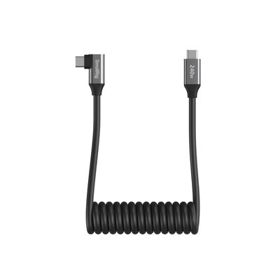 SmallRig 5730 Cablu de Date USB-C Spiralat Drept-Unghi Drept