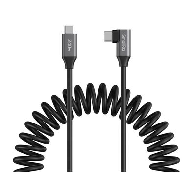 SmallRig 5730 Cablu de Date USB-C Spiralat Drept-Unghi Drept