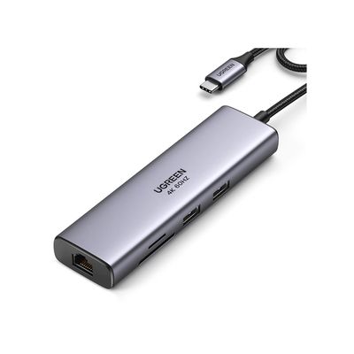 Ugreen Hub 7 in 1 USB-C 4K@30Hz HDMI RJ45 Gri